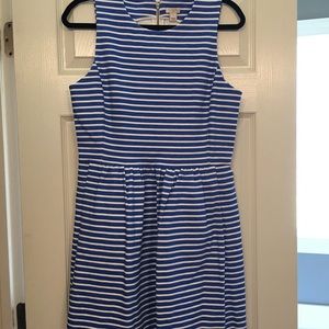 J Crew Blue and White Striped Dress NWT